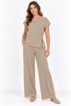 Blusa morcego heritage botoes amendoa.